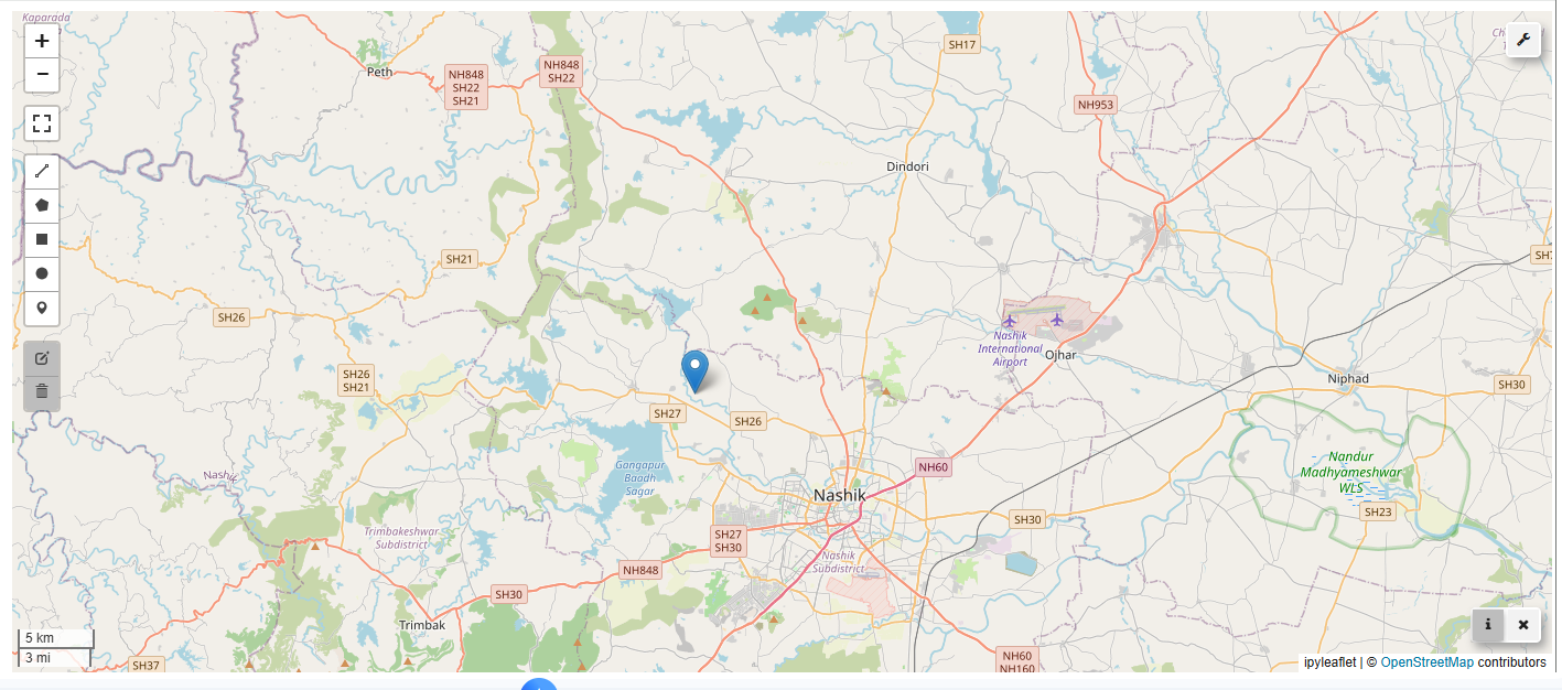 Leafmap — marker added
